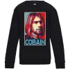 Детский Свитшот Курт Кобейн фото Черный Детский Свитшот Курт Кобейн фото Черный фото