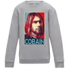 Детский Свитшот Курт Кобейн фото Серый меланж Детский Свитшот Курт Кобейн фото Серый меланж фото