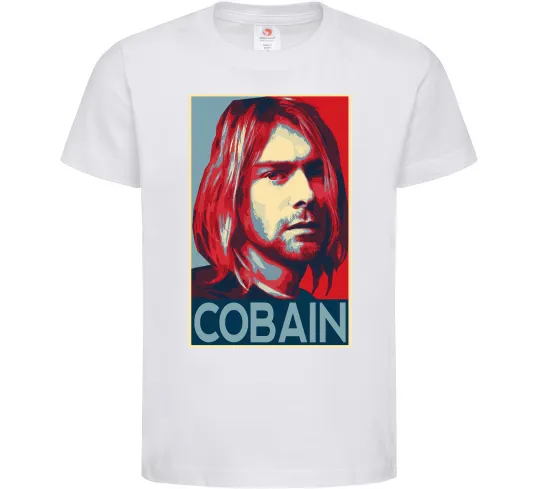 Детская футболка Курт Кобейн фото Белый фото
