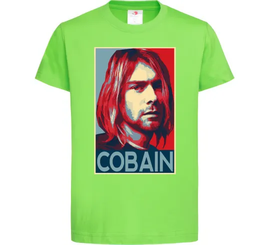 Детская футболка Курт Кобейн фото Лаймовый фото