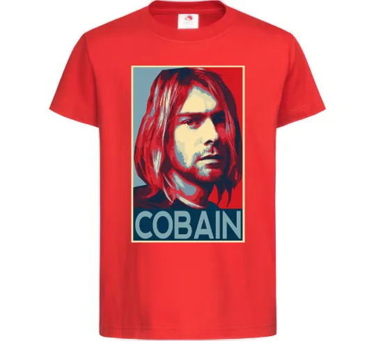 Детская футболка Курт Кобейн фото Красный фото