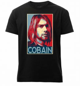 Мужская премиум футболка Курт Кобейн фото