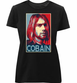 Женская премиум футболка Курт Кобейн фото