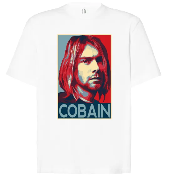 Футболка Оверсайз Курт Кобейн фото Белый фото