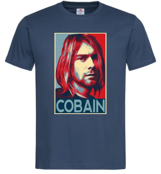 Чоловіча футболка Курт Кобейн фото Темно-синій фото