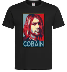 Чоловіча футболка Курт Кобейн фото Чорний фото