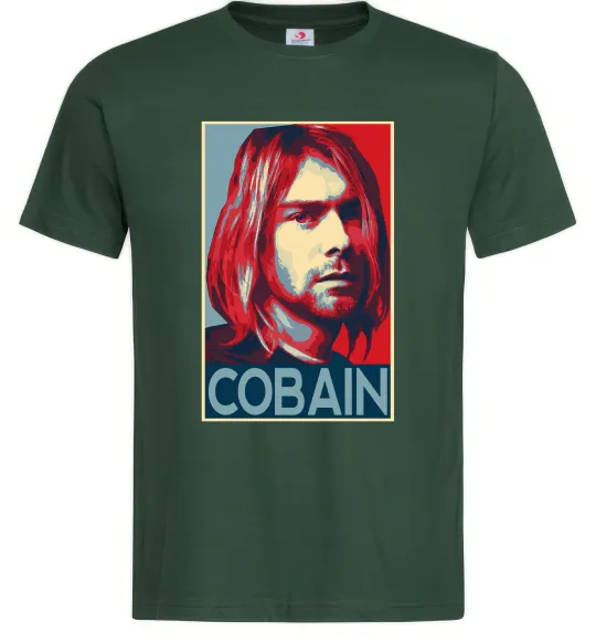 Чоловіча футболка Курт Кобейн фото Темно-зелений фото