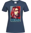 Женская футболка Курт Кобейн фото Темно-синий Женская футболка Курт Кобейн фото Темно-синий фото