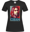 Женская футболка Курт Кобейн фото Черный Женская футболка Курт Кобейн фото Черный фото