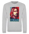 Свитшот Курт Кобейн фото Серый меланж Свитшот Курт Кобейн фото Серый меланж фото