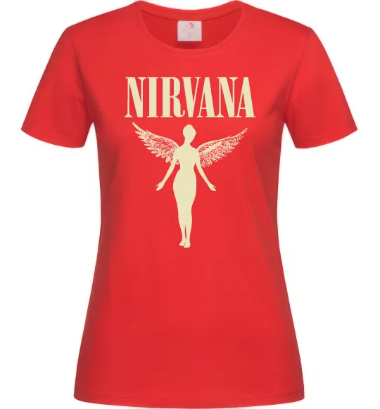 Женская футболка Nirvana Красный фото