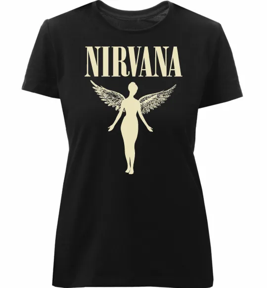 Жіноча преміум футболка Nirvana Чорний фото