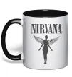 Чашка з кольоровою ручкою Nirvana Чорний фото