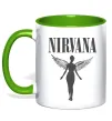 Чашка з кольоровою ручкою Nirvana Зелений фото