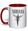 Чашка з кольоровою ручкою Nirvana Червоний фото
