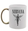 Чашка з кольоровою ручкою Nirvana Золото фото