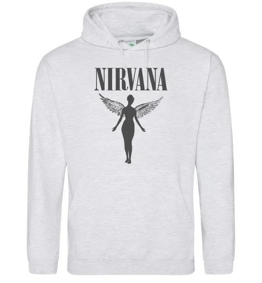Чоловіча толстовка (худі) Nirvana Сірий меланж фото
