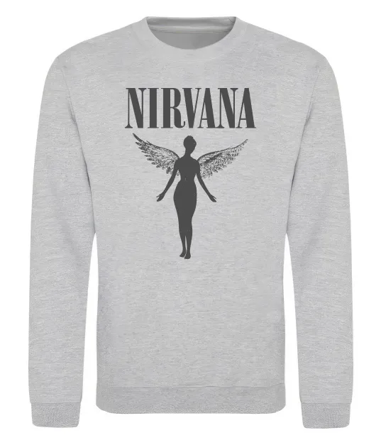 Світшот Nirvana Сірий меланж фото