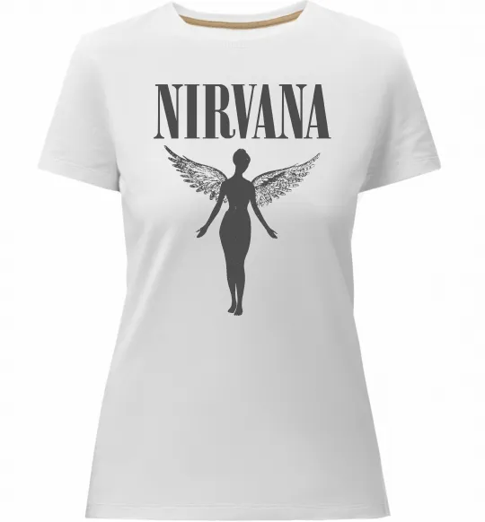 Жіноча преміум футболка Nirvana Білий фото
