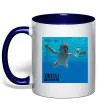 Чашка з кольоровою ручкою Nirvana Nevermind Глибокий темно-синій фото