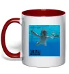 Чашка з кольоровою ручкою Nirvana Nevermind Червоний фото