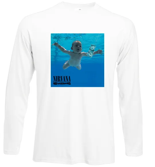 Лонгслів Nirvana Nevermind Білий фото