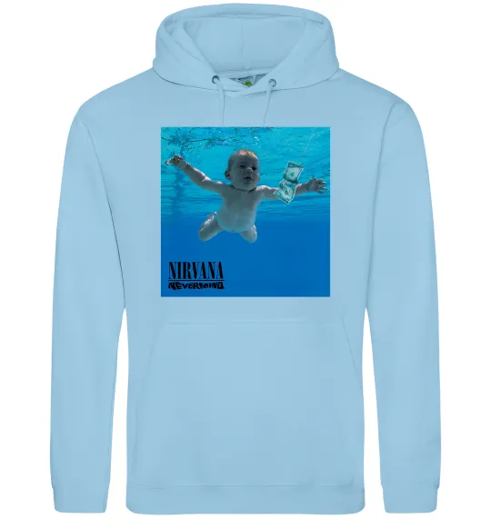 Чоловіча толстовка (худі) Nirvana Nevermind Блакитний фото