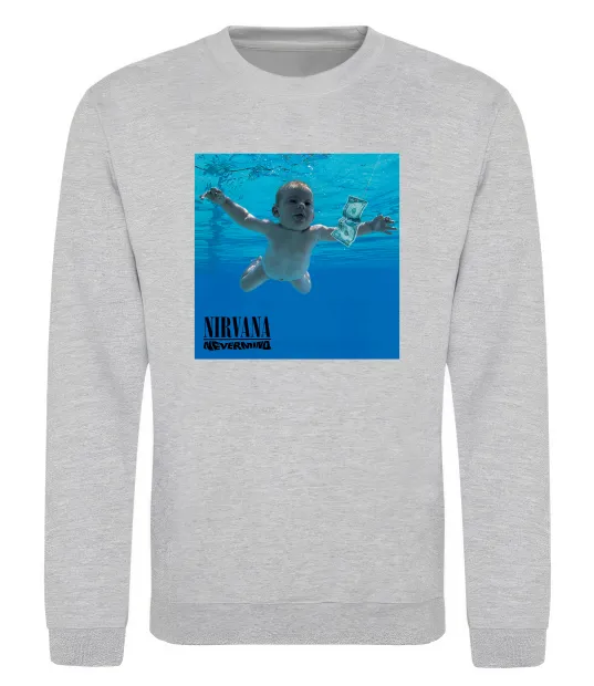 Світшот Nirvana Nevermind Сірий меланж фото