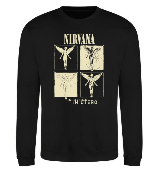 Світшот Nirvana in utero Чорний фото