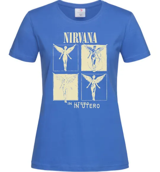 Женская футболка Nirvana in utero Ярко-синий фото