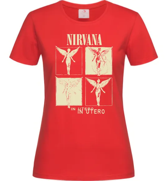 Женская футболка Nirvana in utero Красный фото