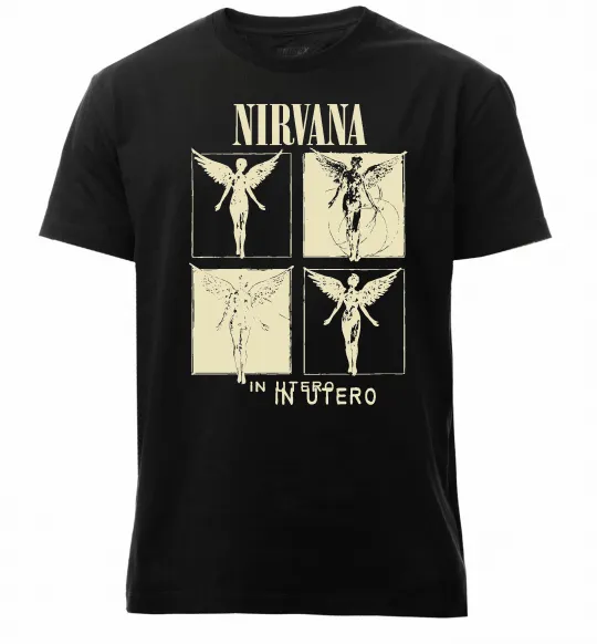 Чоловіча преміум футболка Nirvana in utero Чорний фото