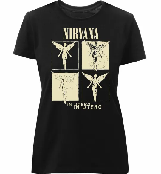 Жіноча преміум футболка Nirvana in utero Чорний фото