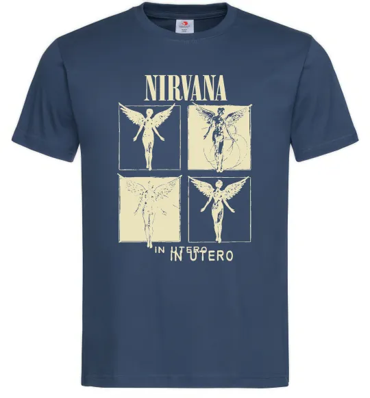Чоловіча футболка Nirvana in utero Темно-синій фото