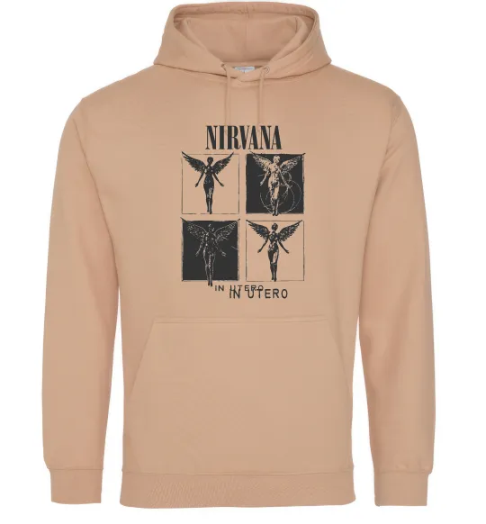 Чоловіча толстовка (худі) Nirvana in utero Пісочний фото