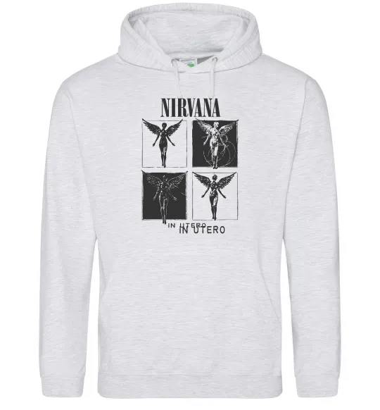 Жіноча толстовка (худі) Nirvana in utero Сірий меланж фото