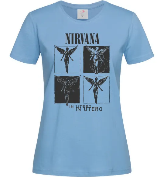 Женская футболка Nirvana in utero Голубой фото