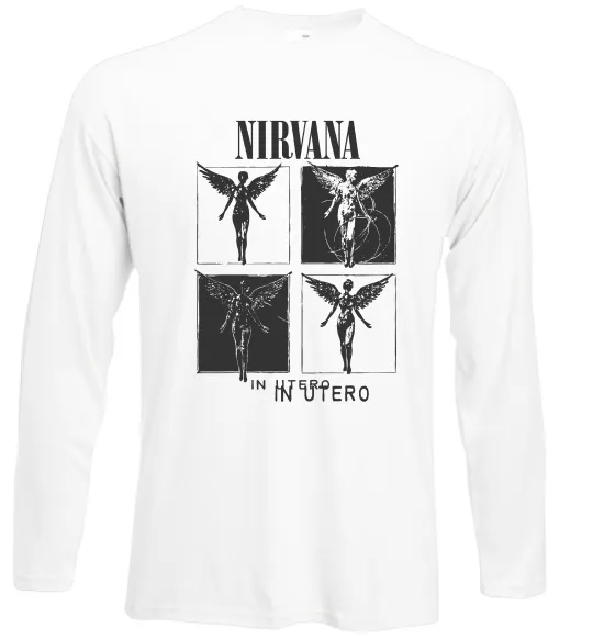 Лонгслів Nirvana in utero Білий фото