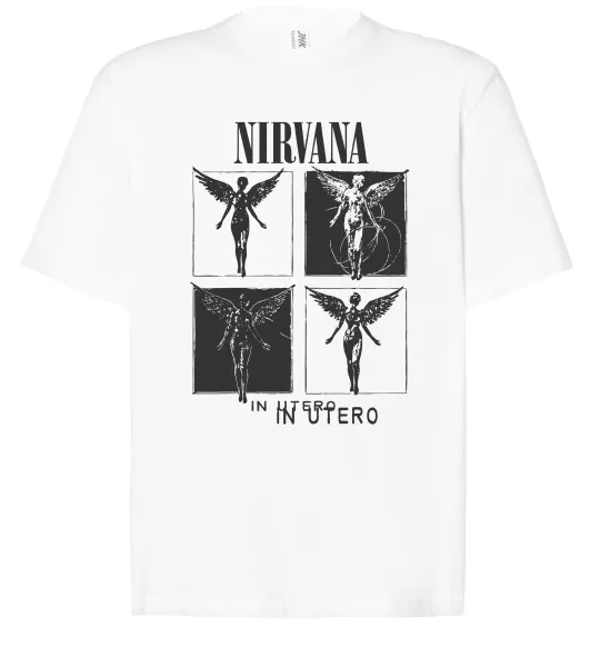 Футболка Оверсайз Nirvana in utero Білий фото