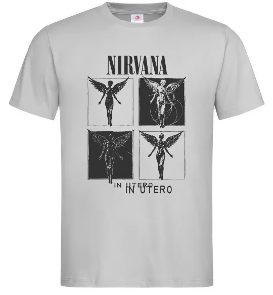 Чоловіча футболка Nirvana in utero Сірий фото