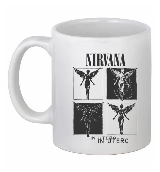 Чашка керамічна Nirvana in utero Білий фото