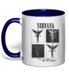 Чашка з кольоровою ручкою Nirvana in utero Глибокий темно-синій фото