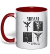 Чашка з кольоровою ручкою Nirvana in utero Червоний фото
