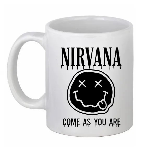 Чашка керамічна Nirvana come as you are Білий фото