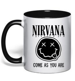 Чашка с цветной ручкой Nirvana come as you are