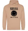 Жіноча толстовка (худі) Nirvana come as you are Пісочний Жіноча толстовка (худі) Nirvana come as you are Пісочний фото