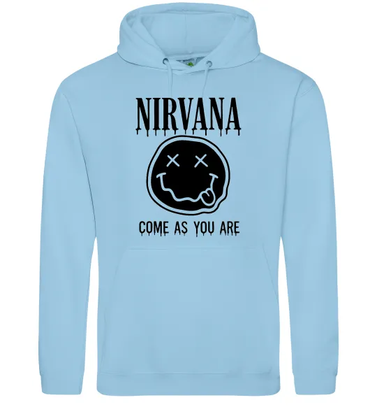 Женская толстовка (худи) Nirvana come as you are Голубой фото