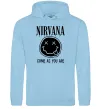 Женская толстовка (худи) Nirvana come as you are Голубой фото
