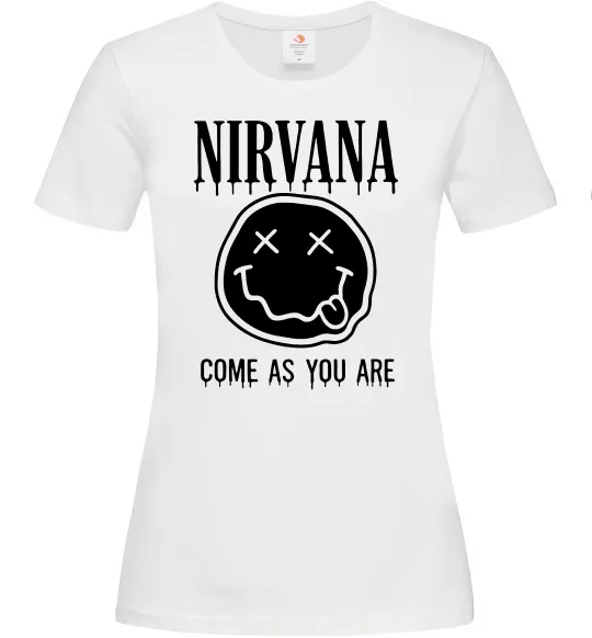 Женская футболка Nirvana come as you are Белый фото