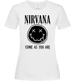 Женская футболка Nirvana come as you are Белый фото